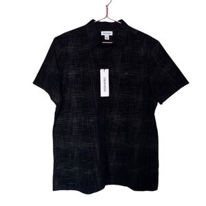 Calvin Klein Black and White Youth Button Down T-shirt